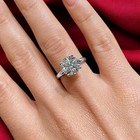 950 Platinum Solitaire Ring 3 Carat Igi Lab Created Round Cut Diamond E F Vvs2