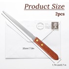 2pcs Letter Openers With Wood Handle  Letter Opener Envelope Slitter   Stainless