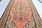 5 8x8 10 Ft Antique Low Pile Heriz Rug  Turkmen Hand Made Natural Dye Office Rug
