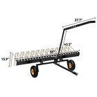 60  Steel Rake For Atv Utv And Lawn Tractor  Yard Maintenance Rust-resistant