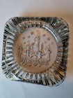 Vintage Disneyland Glass Ashtray Smokey Gray 3 5  X 3 5  