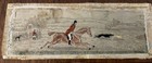 2 X Antique Victorian Silk Stevengraph Pictures - Hunting   Horse Racing