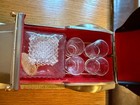 Vintage Rolls Royce Style Musical Car Liquor Decanter Set With 4 Shot Glasses