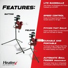 Heater Sports Slider Lite 360 Baseball Pitching Machine With One Size  Red