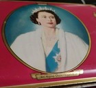 Vintage Queen Elizabeth Ii Souvenir Candy Tin Coronation 1953 W  Royal Cypher Er
