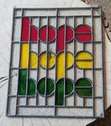 60s-70s Vintage Mcm Leaded Stained Glass Sun Catcher 15 X 12 5 