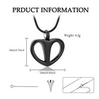 Heart Ashes Cremation Necklace For Ashes Urn Necklace Memorial Keepsake Jewelry