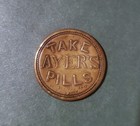 1862 3 Cents Encased Postage   Take Ayer s Pills   Nice Piece Of History
