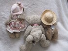 Vintage Teddy Bear Collection Lot Of 3 Stuffed Plush Cottage Decor Easter Spring