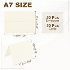 50pack Beige 5x7 Envelopes  A7 Envelopes With Folded Cards