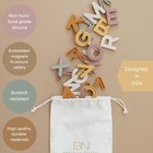 Neutral Silicone Alphabet Magnetic Letters  26 Piece Non Toxic Learning Set     