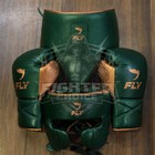 Professional Fly Boxing Set Green Gold   Sparring And Training Lace Up Gloves