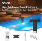 Sansi Solar Pool Lights Ip68 Waterproof Underwater Rgb Inground Pool W remote