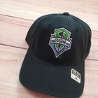 Seattle Sounders Fc Hat Cap Fitted Mens One Size Black Mls Soccer Crest Adidas