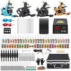 Solong Complete Tattoo Kit 4 Tattoo Machine Guns 54 Inks Power Supply Foot Pe   