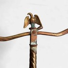 Vintage Brass Balance Scales Of Justice Eagle Finial Figurine Top Weigh Colonial