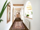 Heriz Serapi Ivory Hand-knotted Indian 8 Ft  Rug Runner In Wool 3x8 Ft 