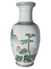 Chinese Famille Porcelain Vase Signed Mark