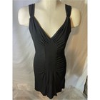 Scott Mcclintock Black Ruched Mini Dress Size 4 Elegant Cocktail Party Usa Made