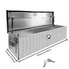 Sliver 39 x13 x10  Aluminum Tool Box Truck Trailer Rv Tool Storage Under Bed