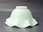   Shade Milk Glass Ruffle 6  X 3-3 4  Antique 2-1 4  Fitter Electric Lamp Part