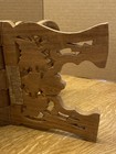Vintage Large Hand Carved Wood Folding Tabletop Bible Book Stand 11    L And 7    T