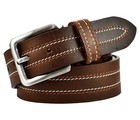 Mens Genuine Full Grain Classic Leather Belt Belts Casual Jean Buckle Brown Usa