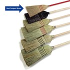 Sparta 368100-3 Compact Corn Fiber Utility Broom Wire-wrapped Bristles Red