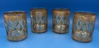 Vtg Culver Double Rocks Glasses Old Fashioned 22k Gold Plated Set  4  Mcm Read