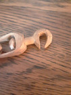 Folk Art Hand Carved Wood Link Chain -one Piece Of Wood Ball Cage Whimsey Tramp