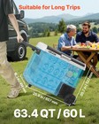 Vevor 12v Car Refrigerator Portable Freezer 63 4qt Electric Cooler For Camping