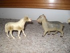 Vintage Celluloid Plastic Animal Lot Horses Ram Goat Tiger Made Usa   Japan