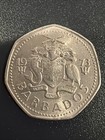 Barbados Dollar  1973 Matte Gem Unc rare 3 000 Minted free Shipping  a294