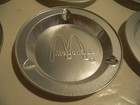 Lot 10 Ex Vintage 1980s Mcdonald   s Embossed Silver 3 5-inch Aluminum Ashtrays
