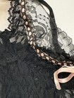Vtg 90s Frederick   s Of Hollywood Black Lace Camisole Tank Cropped Underwire Sz S