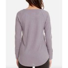 Chasor Sweater Womens Medium Purple Waffle Knit Long Sleeve Button Cuff Pullover