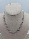 Paparazzi Jewelry Necklace   Earring Set Nwt Silver Tone purple crystals 