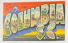 5 Lot Vintage Linen Postcards columbia Sc capitol city Hall college large Letter