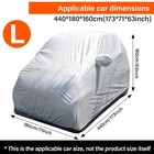 Universal Car Cover Size L Silver Breathable All Weather Protection Waterproof