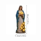 Virgin Mary Garden Light  Mary Statue With Led Glowing Roses Resin Blessed Decor