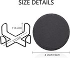 4 Pcs Round Slate Drink Coasters Set  Sijdiee 4 Inch Laser Engraving Black