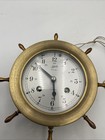 Vintage  aug Schatz   Sohne Germany Ships Bell Clock  Naval Clock  works    S1