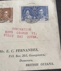 Bermuda Coronation Set 115    117 Fdc 1937 Hamilton To Georgetown  British Guiana