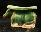 15 Cm Chinese Tang Sancai Porcelain Horse Statue Pottery Cattle Sculpture