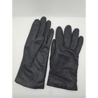 Women   s Genuine Leather Gloves Size Small Black Classic Lined Winter Dress