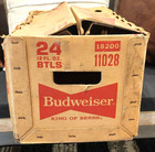 Vtg  Budweiser Beer  Heavy Duty Cardboard Box  24 12 Oz Bottles  longview Fiber