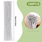Ccinee 18 Gauge White Floral Stem Wire  100 Pcs Paper Wrapped  18   18