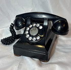 1950 s Western Electric Bell System 302g Telephone Black Rotary Dial Lucy Style