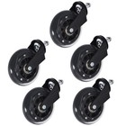 5 Pack 3 Inch Heavy Duty Office Chair Caster Rubber Swivel Wheels Replacement