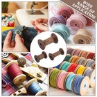 30pcs 3 Sizes Antique Wooden Empty Spools  Empty Thread Spools Wooden Ribbon    